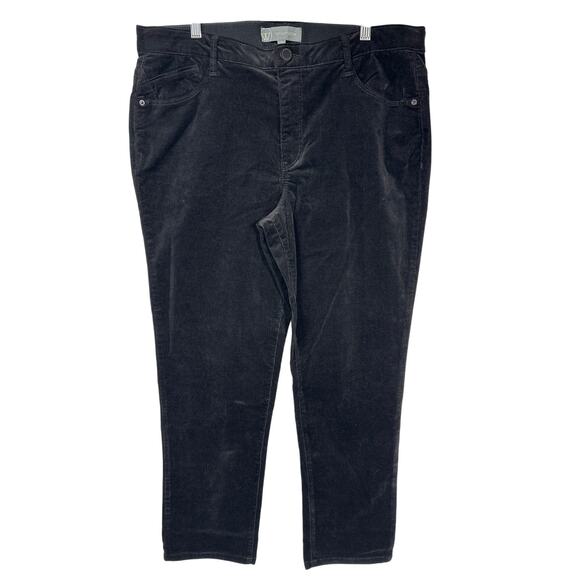 Wit & Wisdom Pants - Wit & Wisdom AbSolution Corduroy Straight Leg Pants Stretch Black Size 16